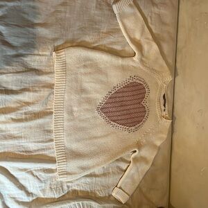 ASOS brand- cute heart maternity light sweater. Size 8.